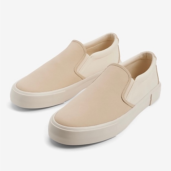New express Two-Tone Canvas Slip-On Sneakers - Picture 4 of 4